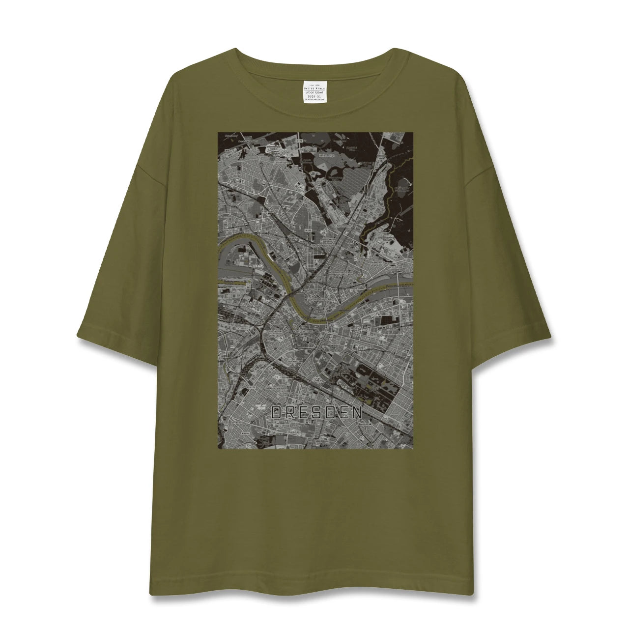 【ドレスデン(ドイツ)】地図柄ビッグシルエットTシャツ