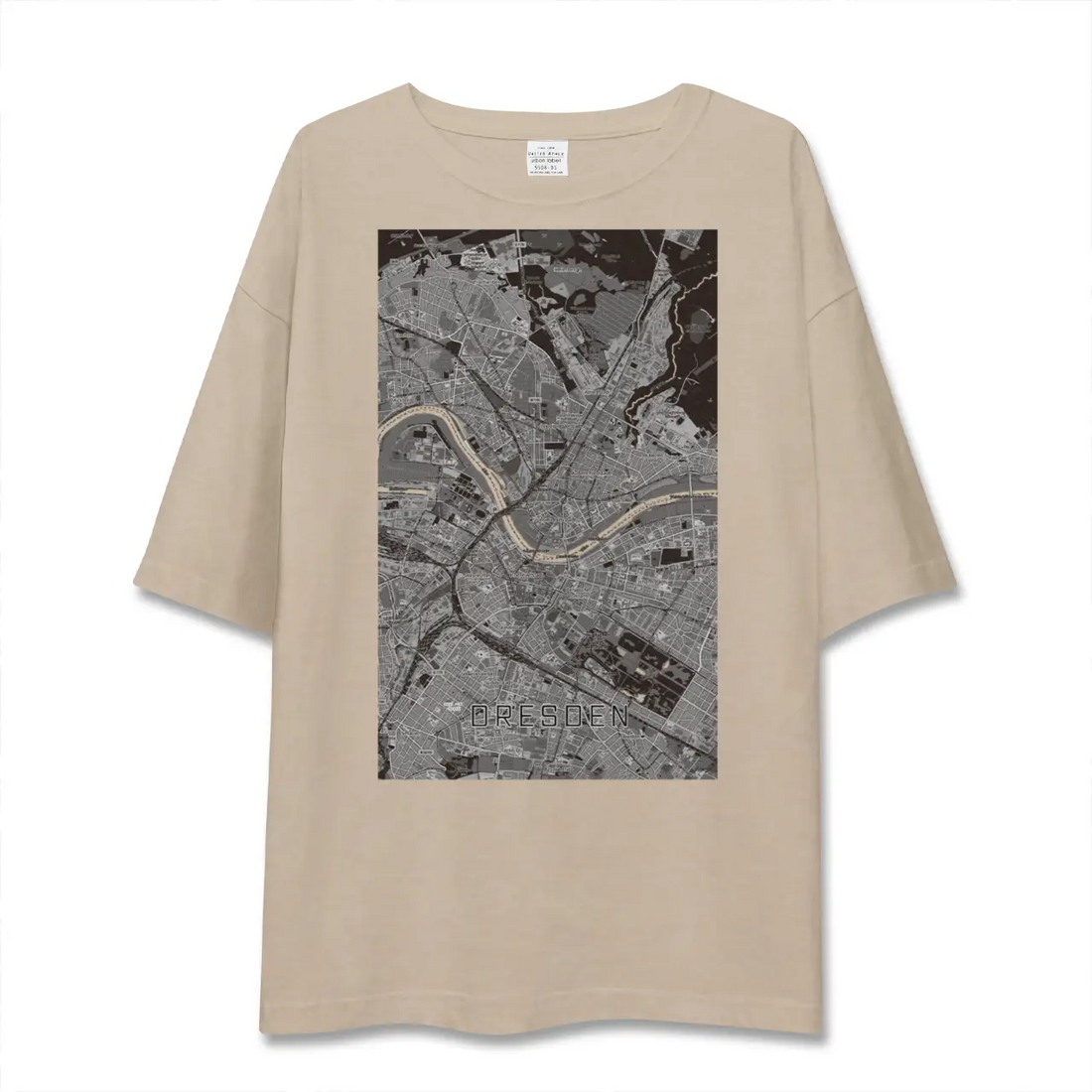 【ドレスデン(ドイツ)】地図柄ビッグシルエットTシャツ