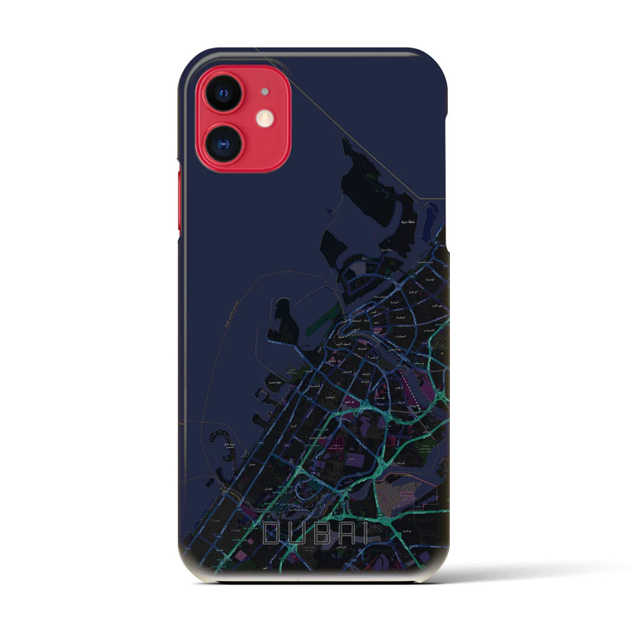 【ドバイ(アラブ首長国連邦)】地図柄iPhoneケース(バックカバータイプ)