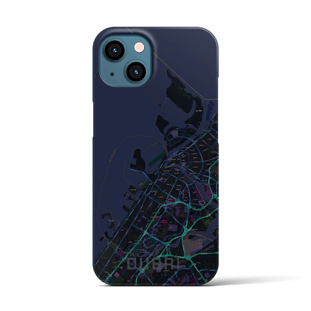 【ドバイ(アラブ首長国連邦)】地図柄iPhoneケース(バックカバータイプ)