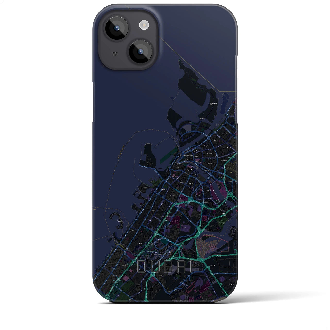 【ドバイ(アラブ首長国連邦)】地図柄iPhoneケース(バックカバータイプ)