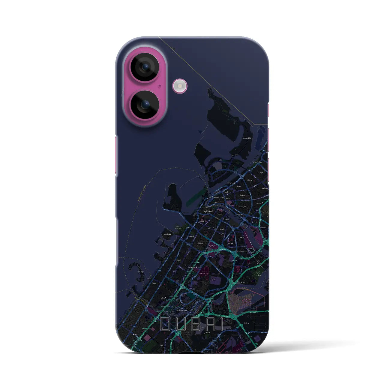 【ドバイ(アラブ首長国連邦)】地図柄iPhoneケース(バックカバータイプ)