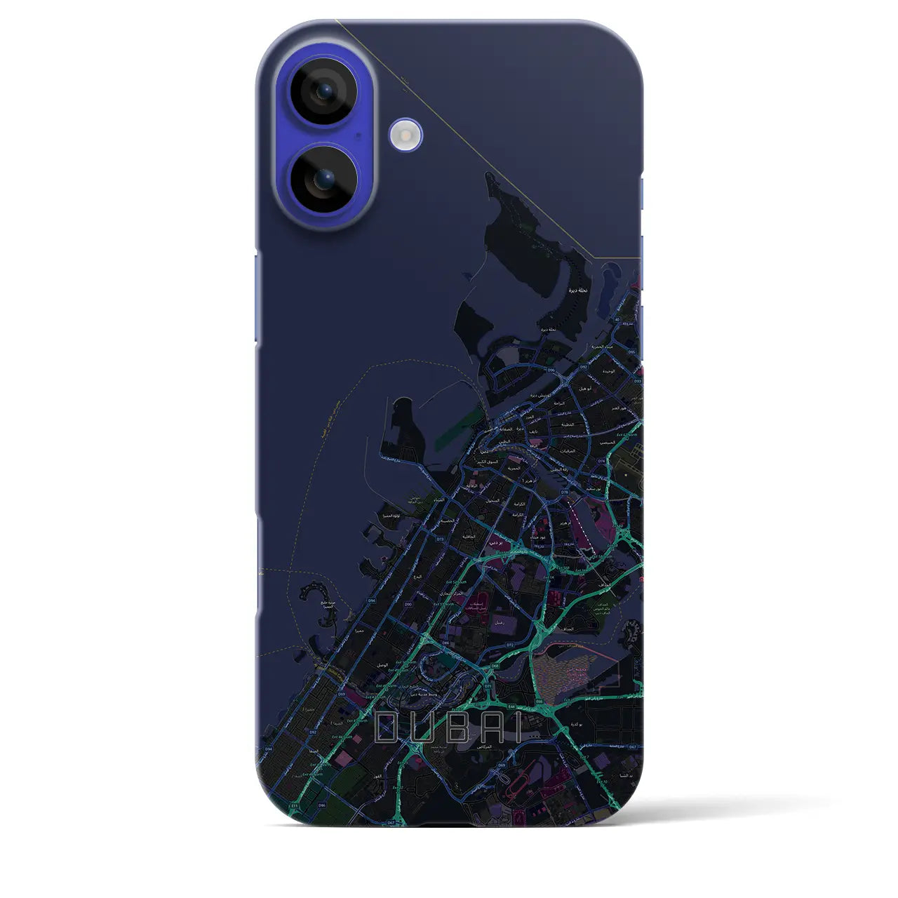 【ドバイ(アラブ首長国連邦)】地図柄iPhoneケース(バックカバータイプ)