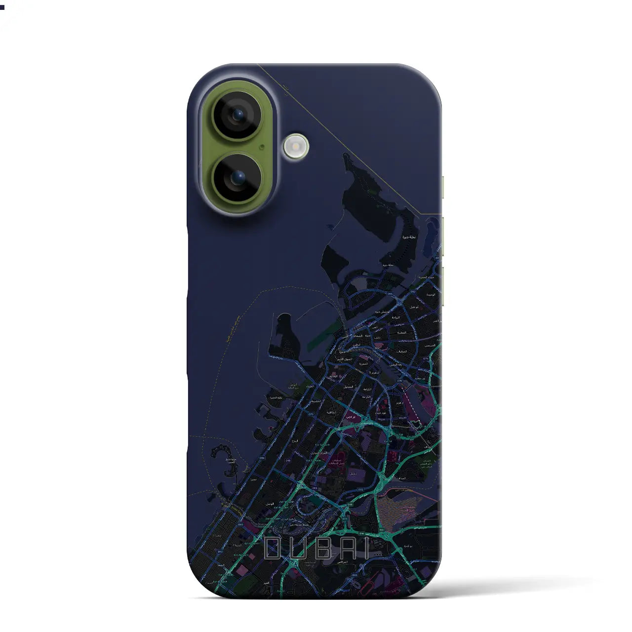 【ドバイ(アラブ首長国連邦)】地図柄iPhoneケース(バックカバータイプ)