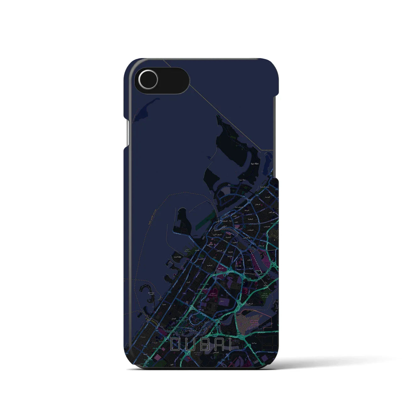 【ドバイ(アラブ首長国連邦)】地図柄iPhoneケース(バックカバータイプ)