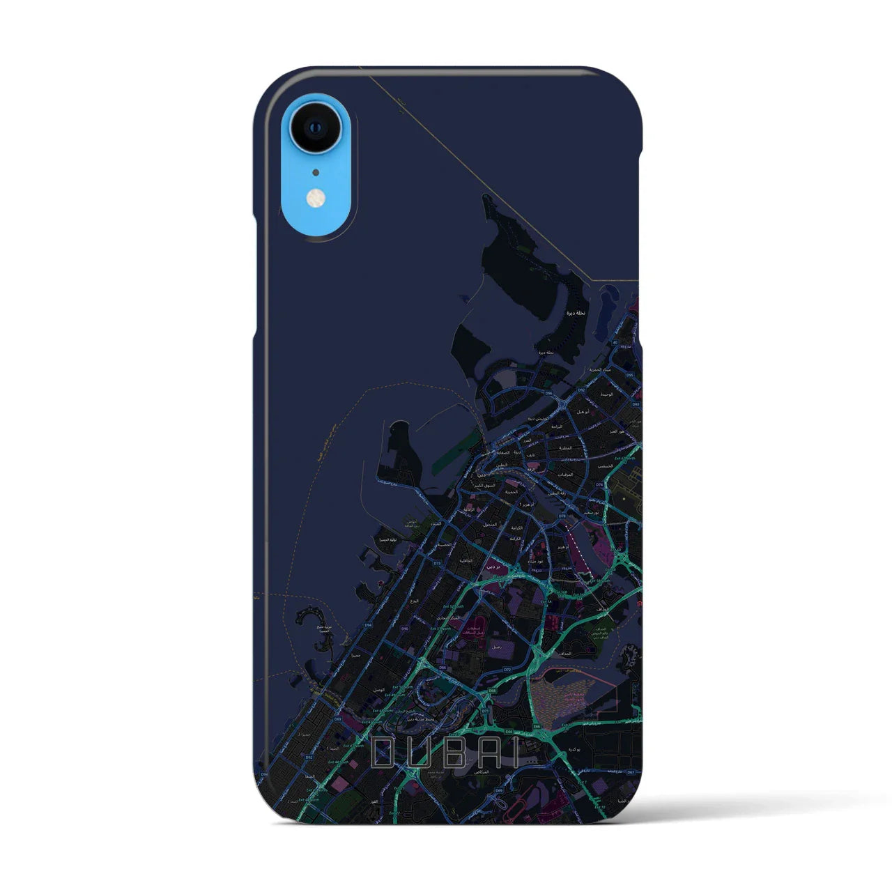 【ドバイ(アラブ首長国連邦)】地図柄iPhoneケース(バックカバータイプ)