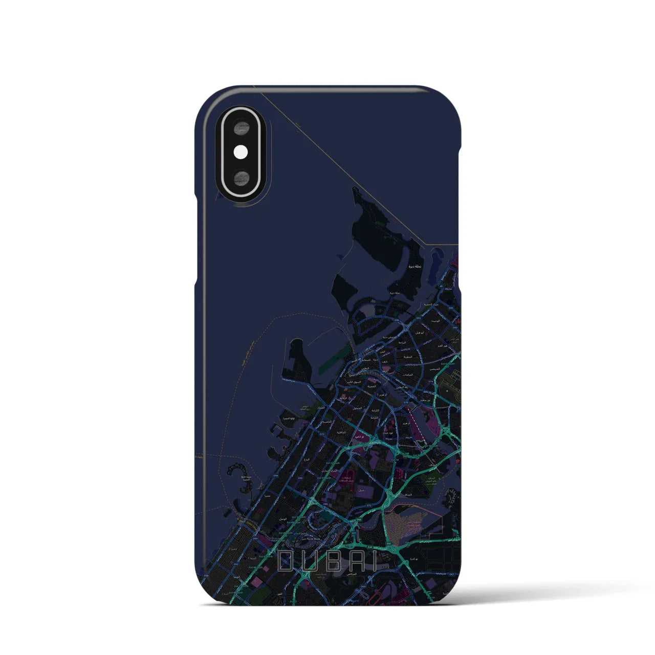 【ドバイ(アラブ首長国連邦)】地図柄iPhoneケース(バックカバータイプ)