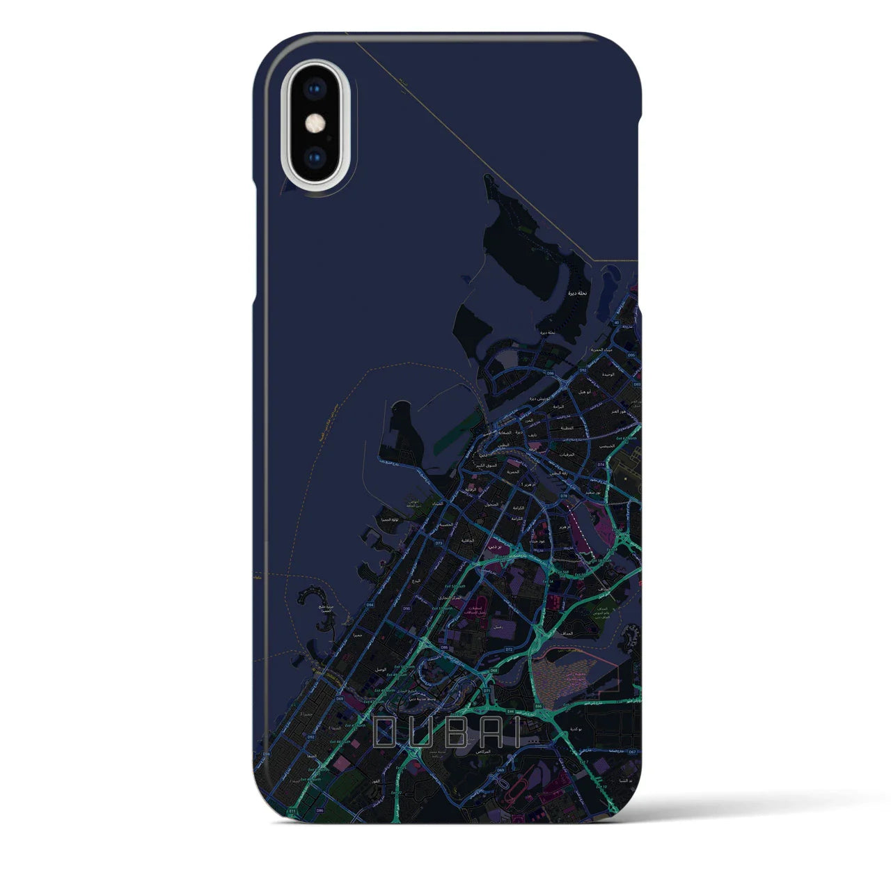 【ドバイ(アラブ首長国連邦)】地図柄iPhoneケース(バックカバータイプ)