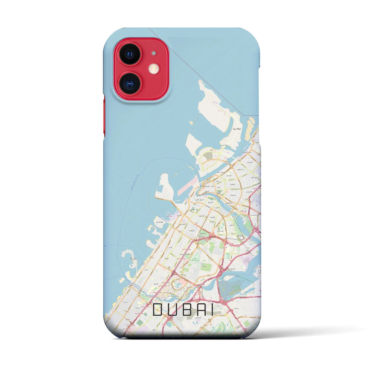 【ドバイ(アラブ首長国連邦)】地図柄iPhoneケース(バックカバータイプ)