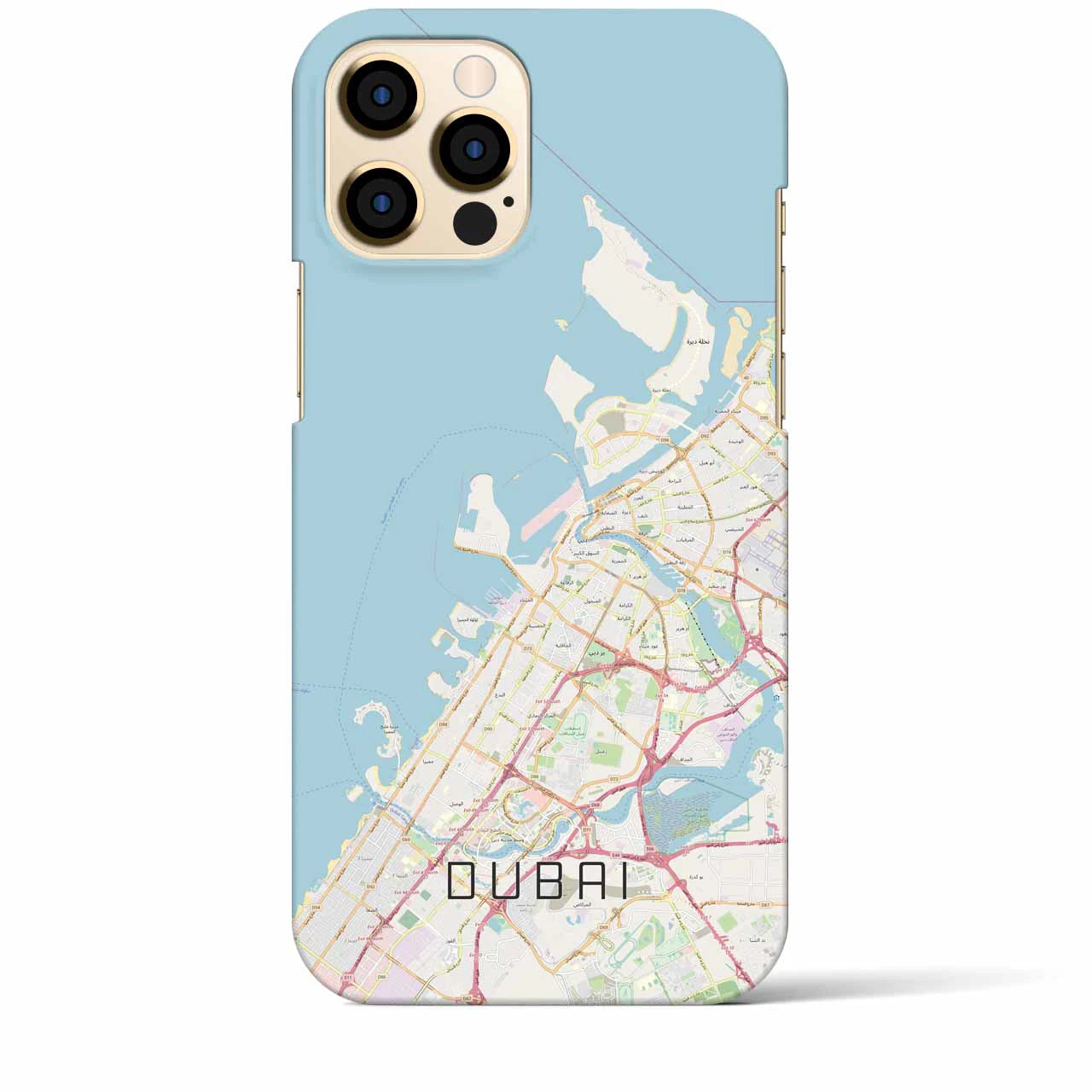 【ドバイ(アラブ首長国連邦)】地図柄iPhoneケース(バックカバータイプ)