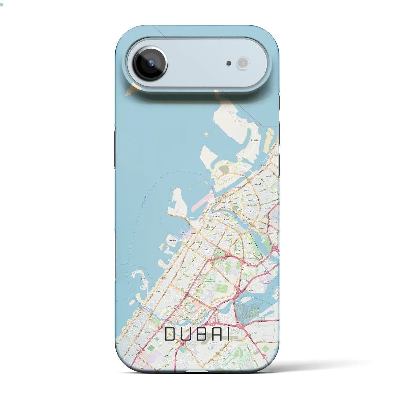 ドバイ（アラブ首長国連邦）】地図柄iPhoneケース（バックカバータイプ