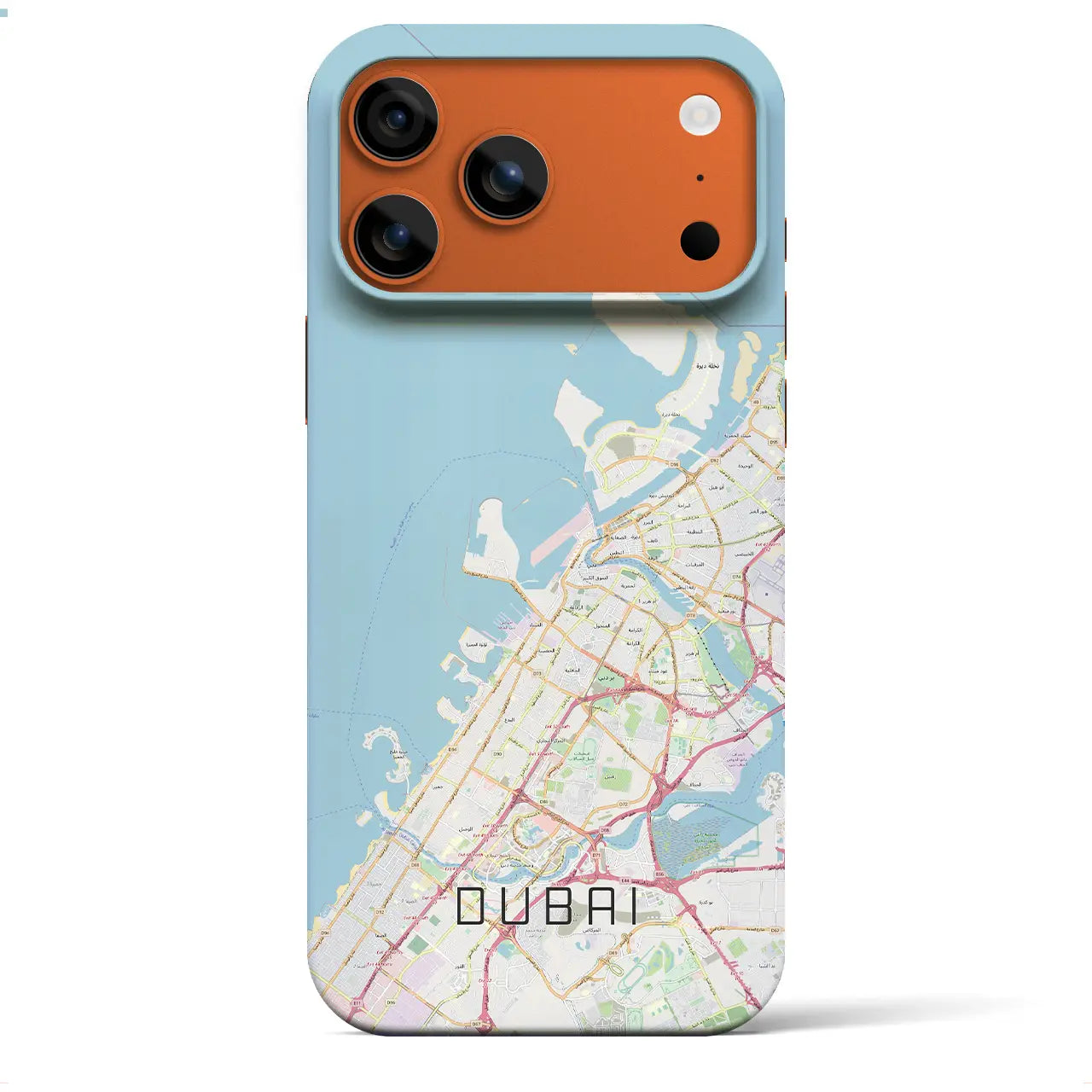 【ドバイ(アラブ首長国連邦)】地図柄iPhoneケース(バックカバータイプ)