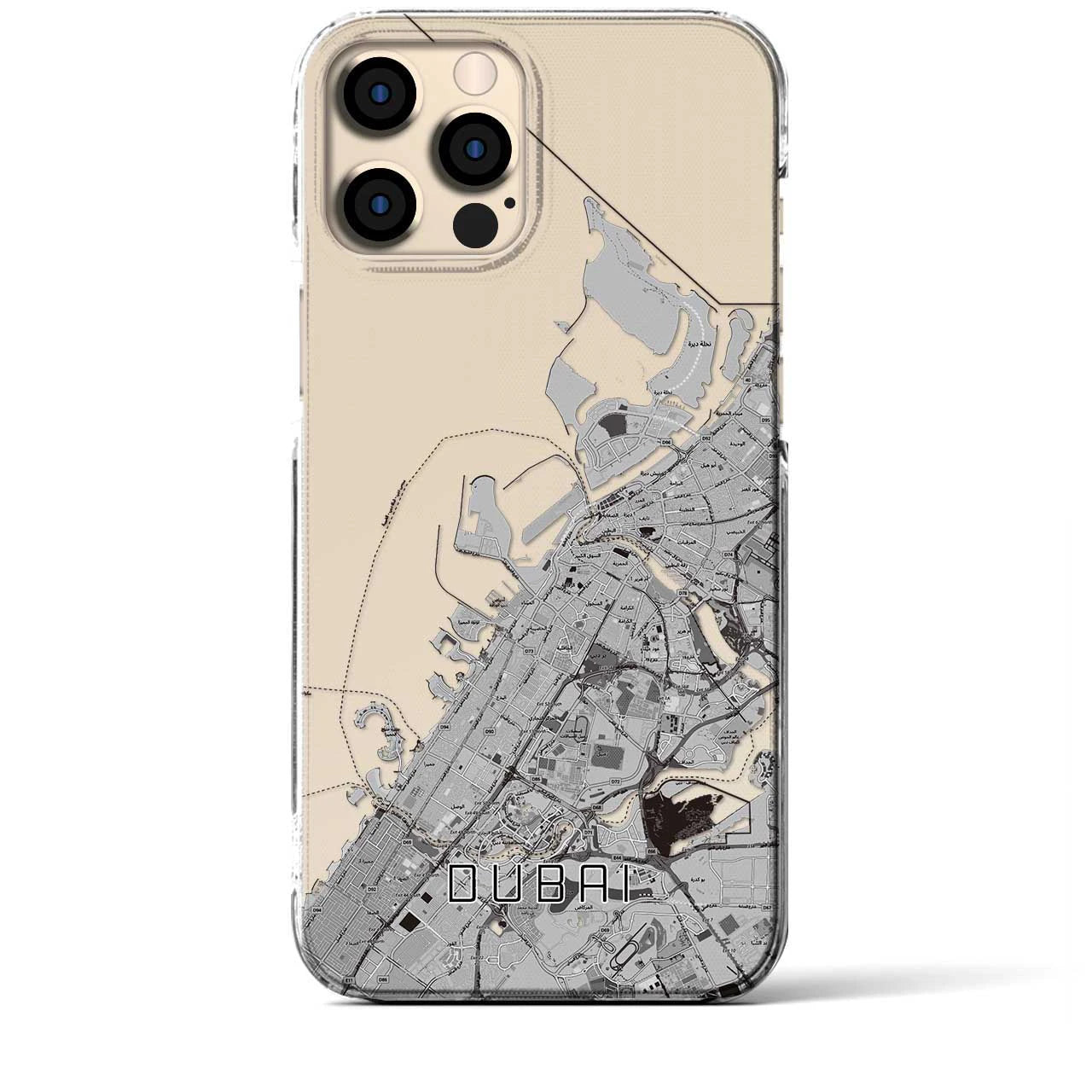 【ドバイ(アラブ首長国連邦)】地図柄iPhoneケース(クリアタイプ)