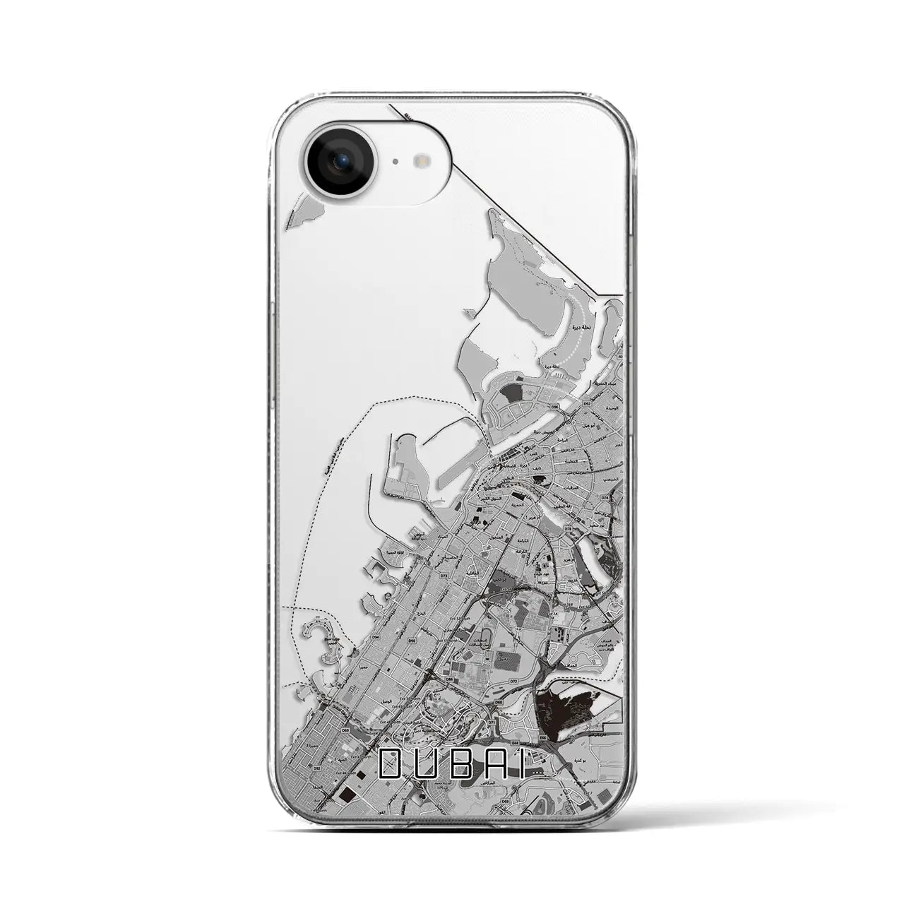 【ドバイ(アラブ首長国連邦)】地図柄iPhoneケース(クリアタイプ)