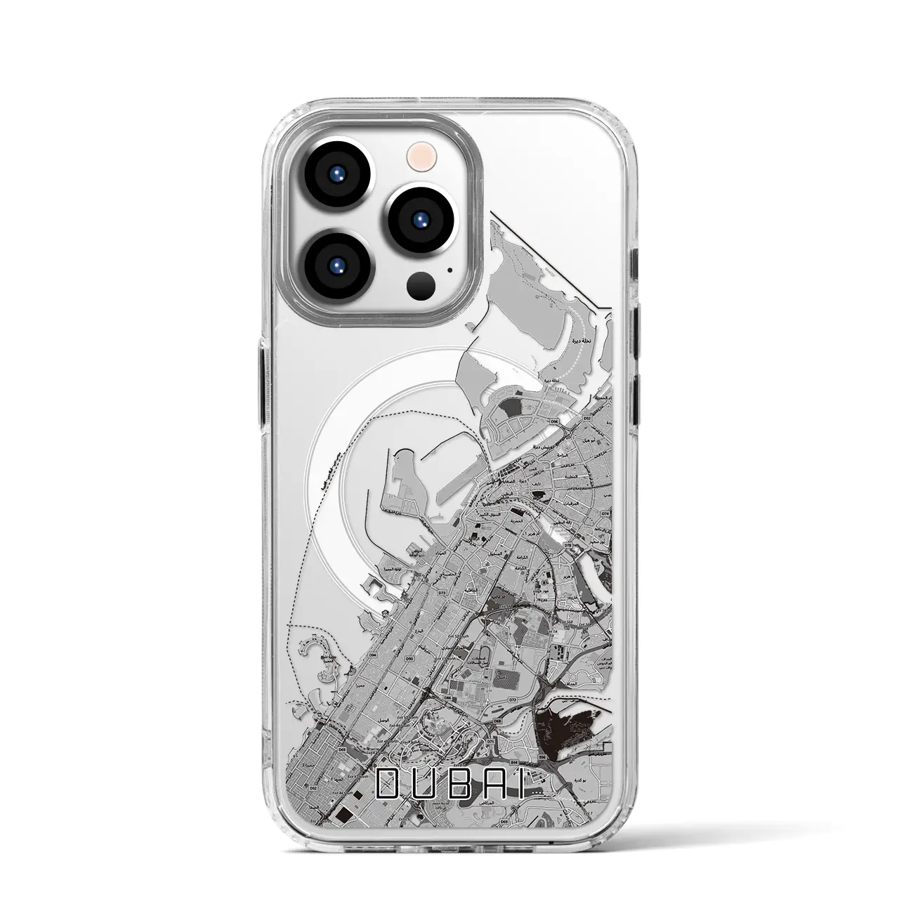 【ドバイ(アラブ首長国連邦)】地図柄iPhoneケース(MagSafeタイプ)
