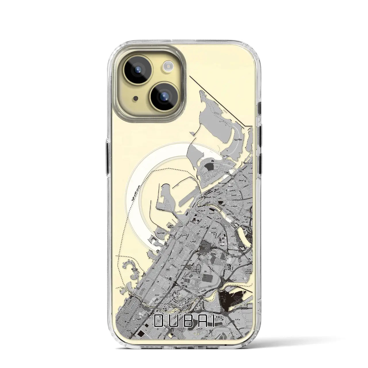 【ドバイ(アラブ首長国連邦)】地図柄iPhoneケース(MagSafeタイプ)