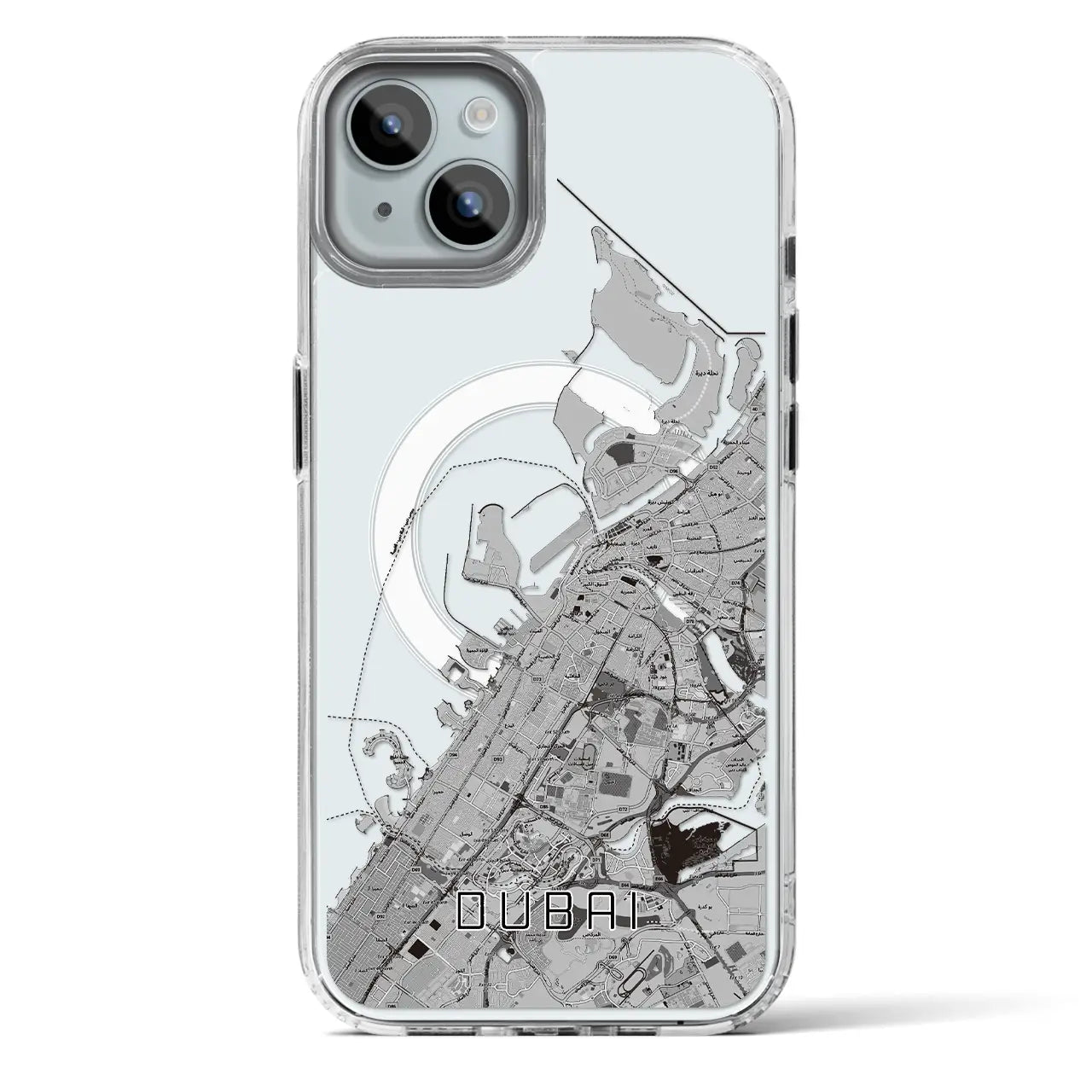 【ドバイ(アラブ首長国連邦)】地図柄iPhoneケース(MagSafeタイプ)