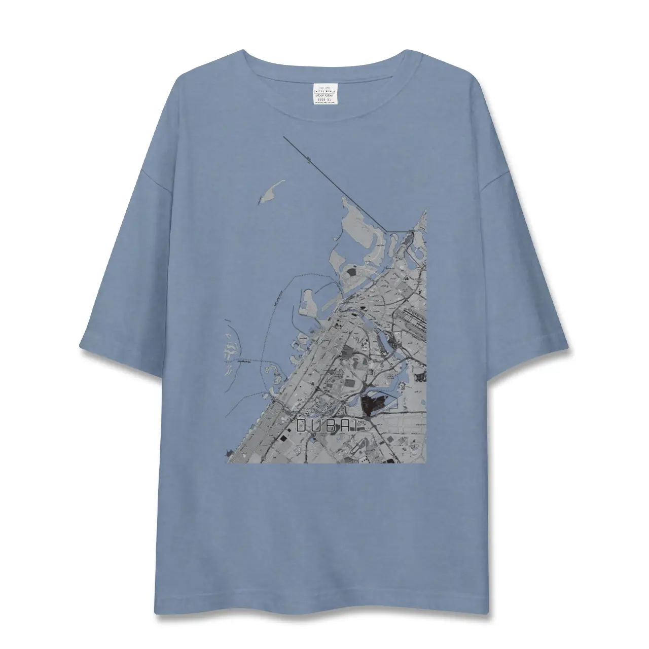 【ドバイ(アラブ首長国連邦)】地図柄ビッグシルエットTシャツ