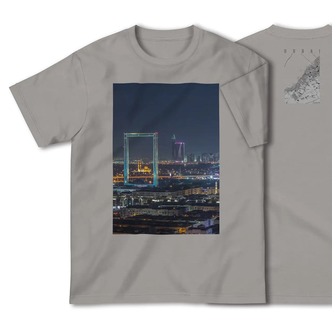 【ドバイ(アラブ首長国連邦)】Map World ハイクオリティTシャツ