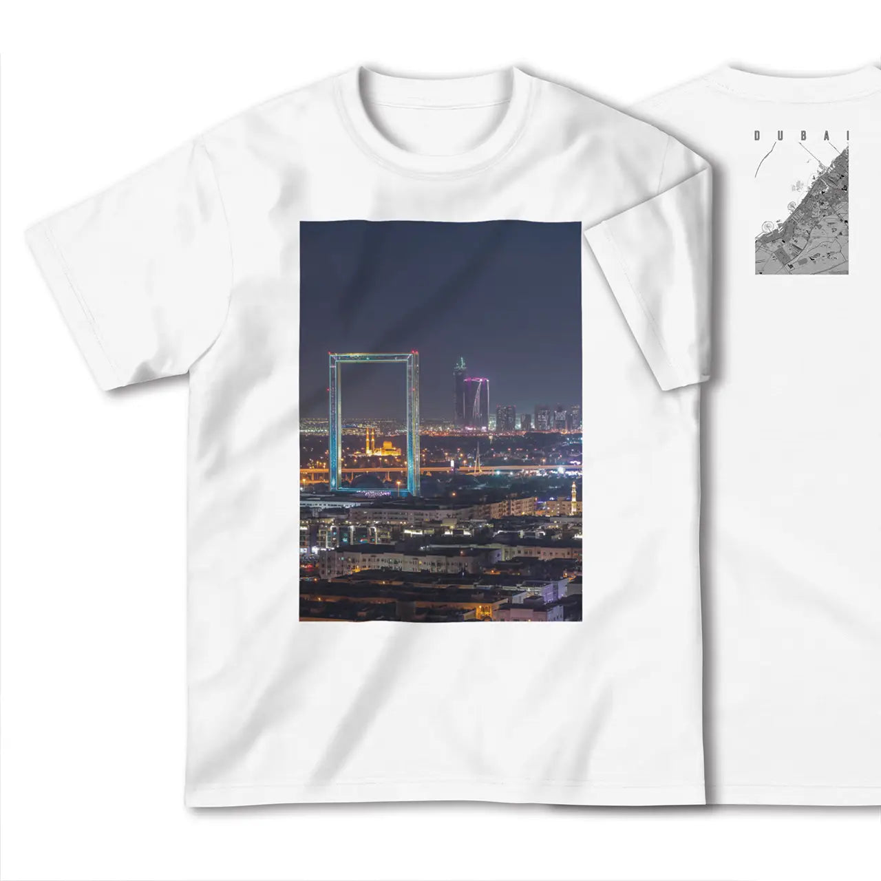 【ドバイ(アラブ首長国連邦)】Map World ハイクオリティTシャツ