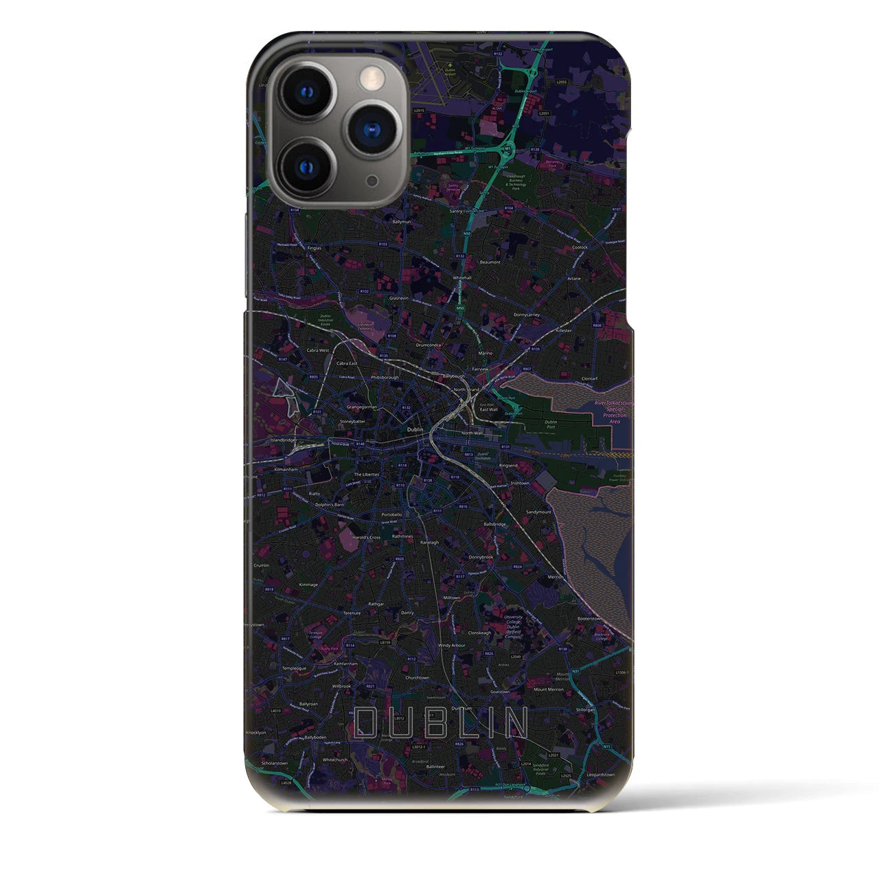 【ダブリン(アイルランド)】地図柄iPhoneケース(バックカバータイプ)