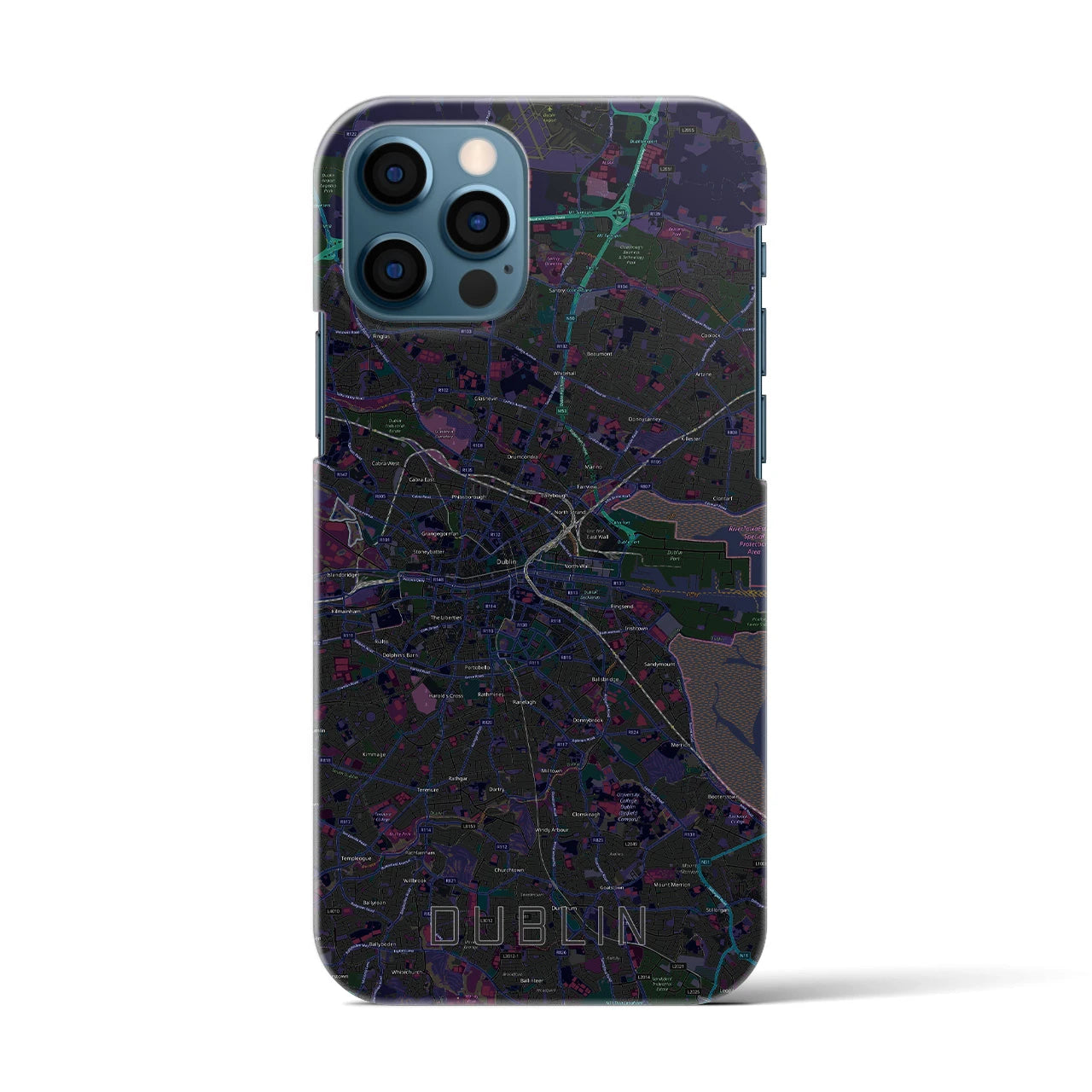 【ダブリン(アイルランド)】地図柄iPhoneケース(バックカバータイプ)