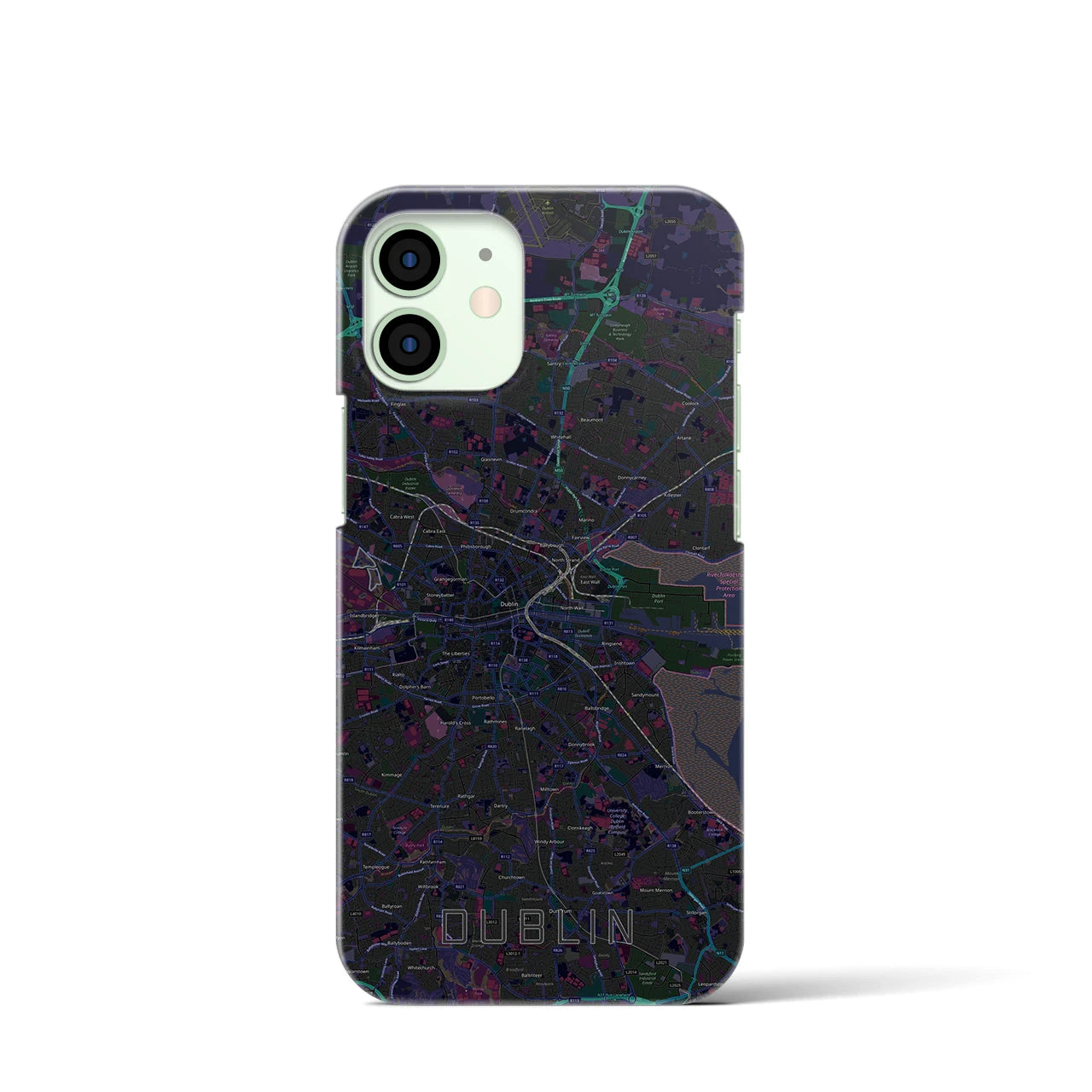 【ダブリン(アイルランド)】地図柄iPhoneケース(バックカバータイプ)