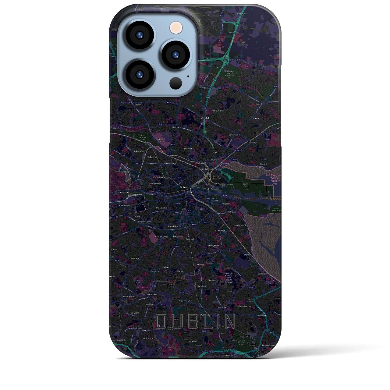 【ダブリン(アイルランド)】地図柄iPhoneケース(バックカバータイプ)