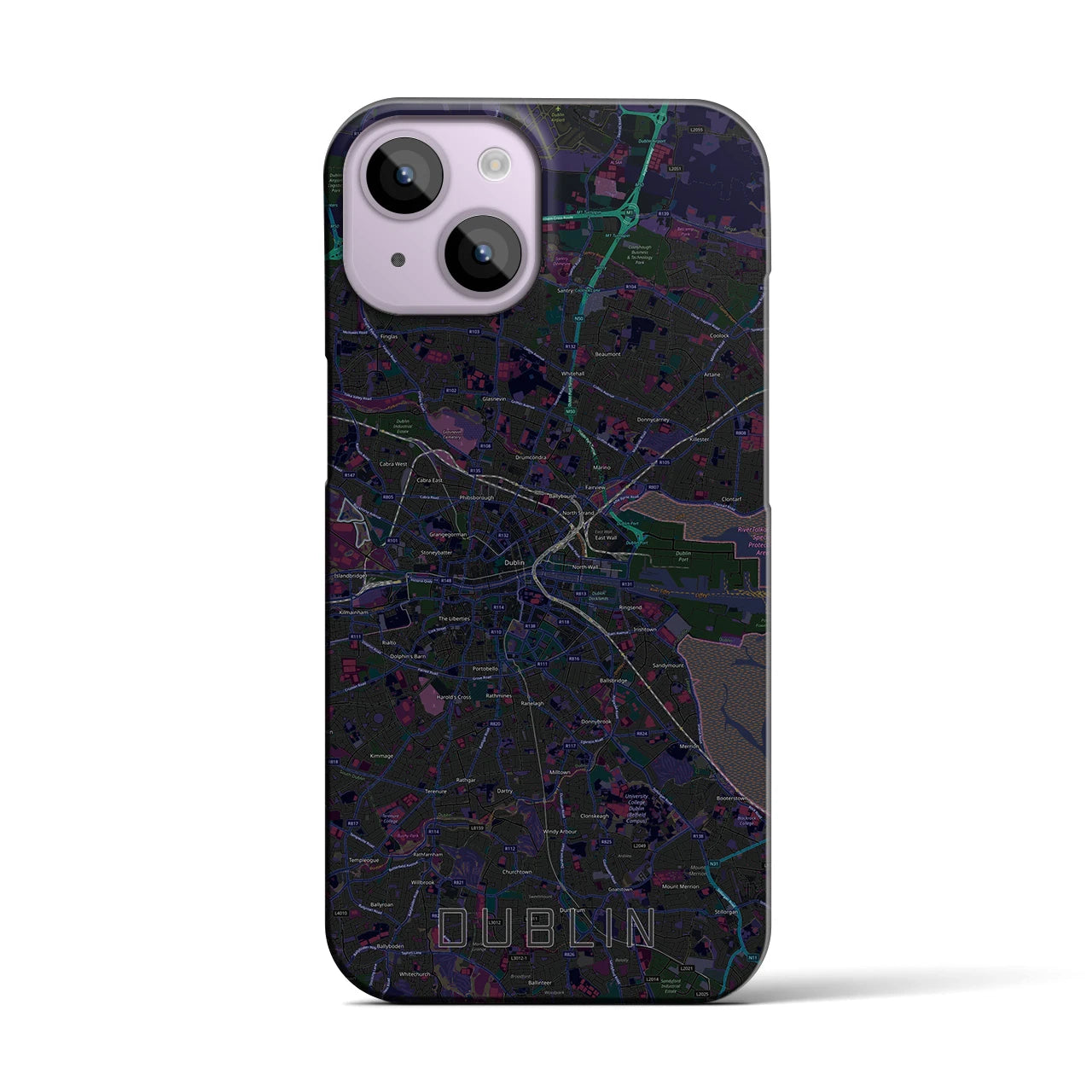 【ダブリン(アイルランド)】地図柄iPhoneケース(バックカバータイプ)