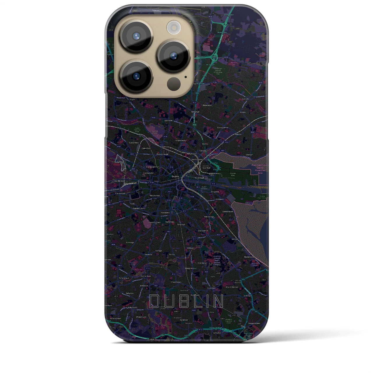 【ダブリン(アイルランド)】地図柄iPhoneケース(バックカバータイプ)