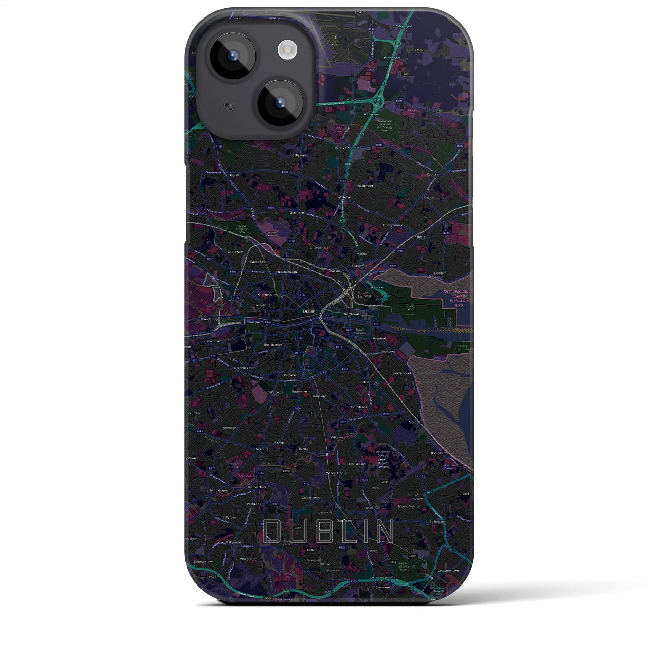 【ダブリン(アイルランド)】地図柄iPhoneケース(バックカバータイプ)