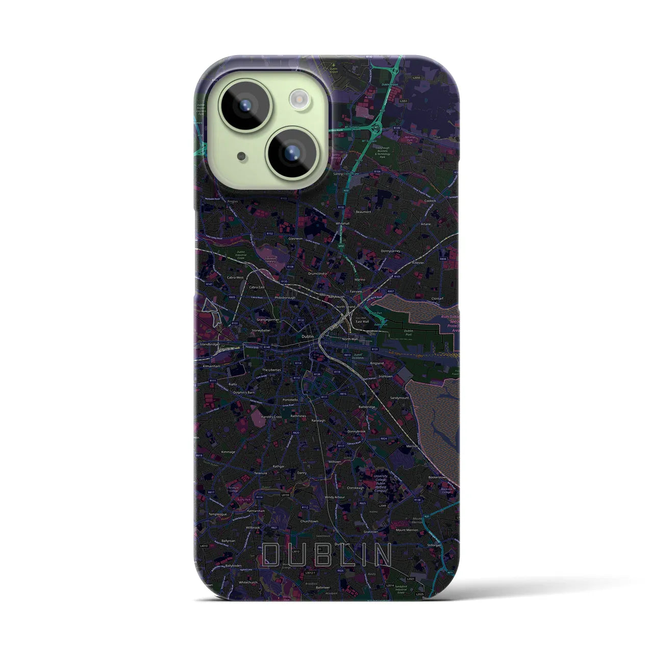 【ダブリン(アイルランド)】地図柄iPhoneケース(バックカバータイプ)