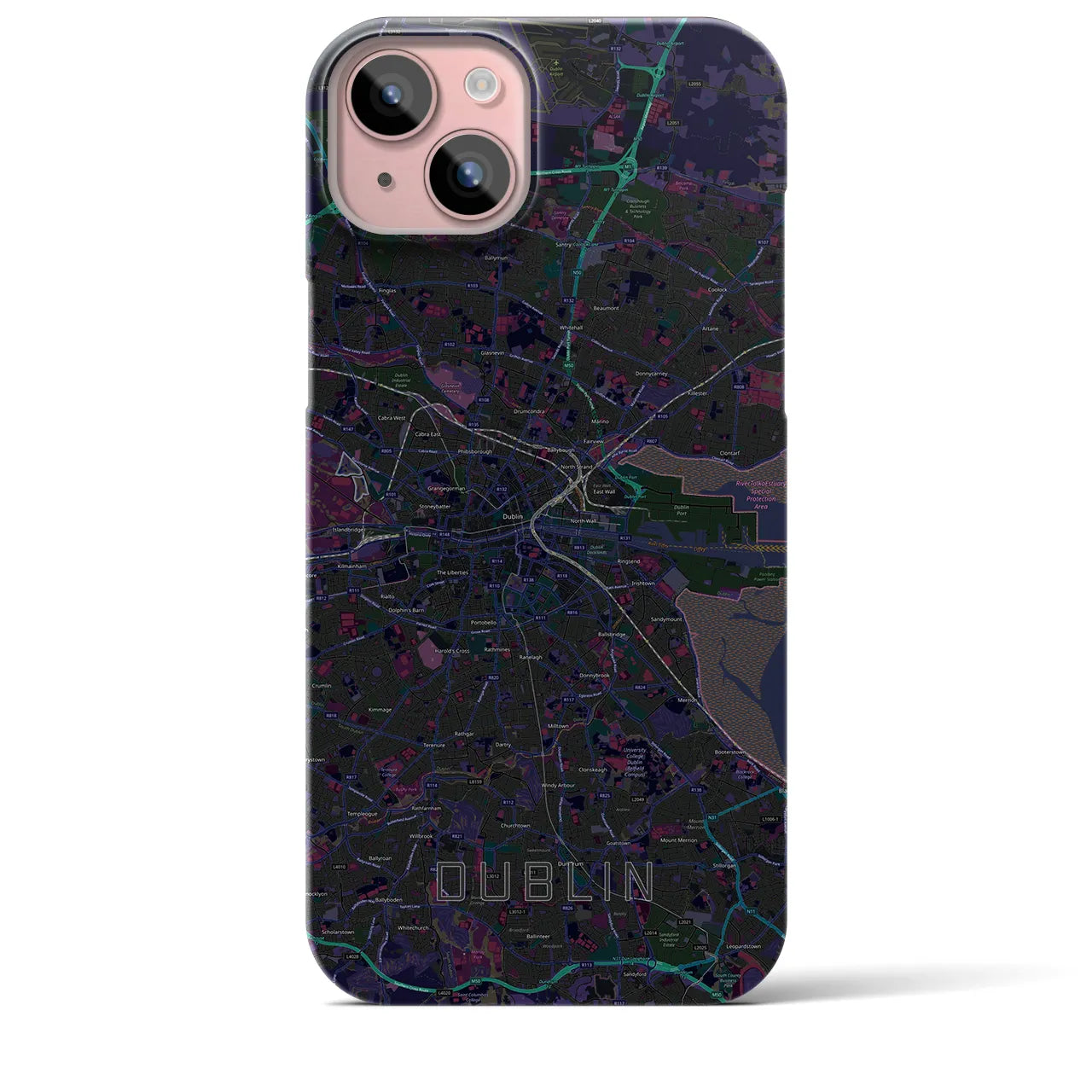 【ダブリン(アイルランド)】地図柄iPhoneケース(バックカバータイプ)