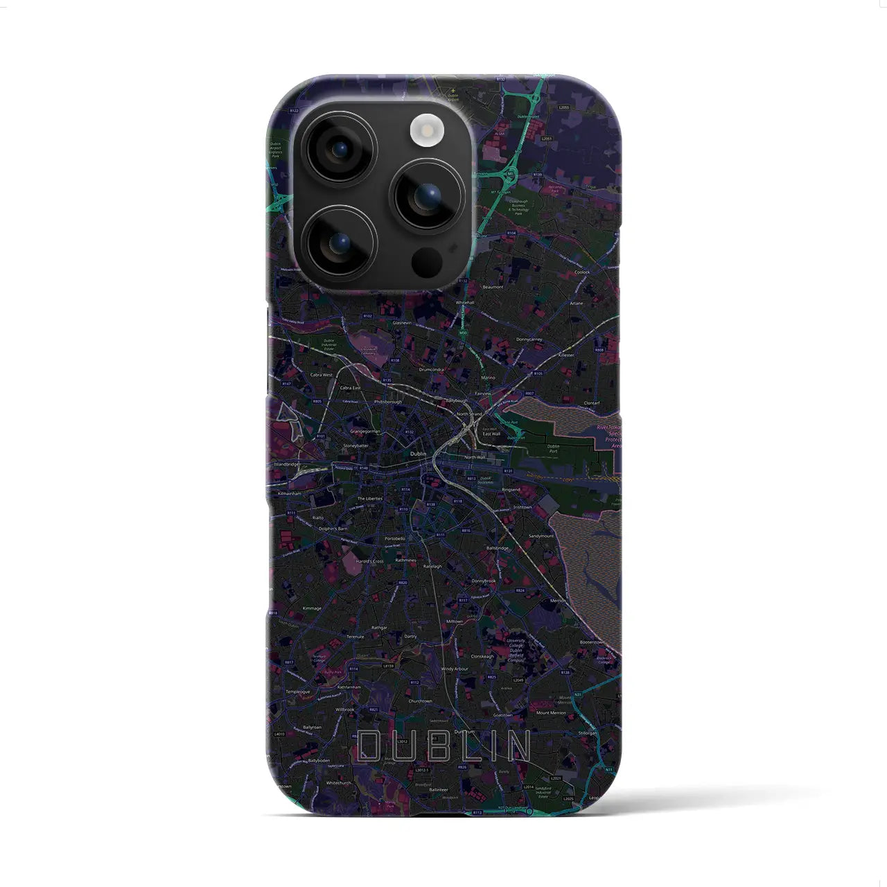 【ダブリン(アイルランド)】地図柄iPhoneケース(バックカバータイプ)