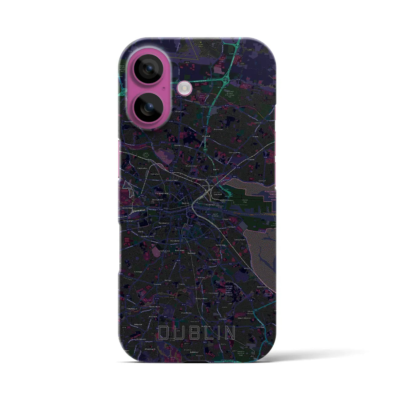【ダブリン(アイルランド)】地図柄iPhoneケース(バックカバータイプ)