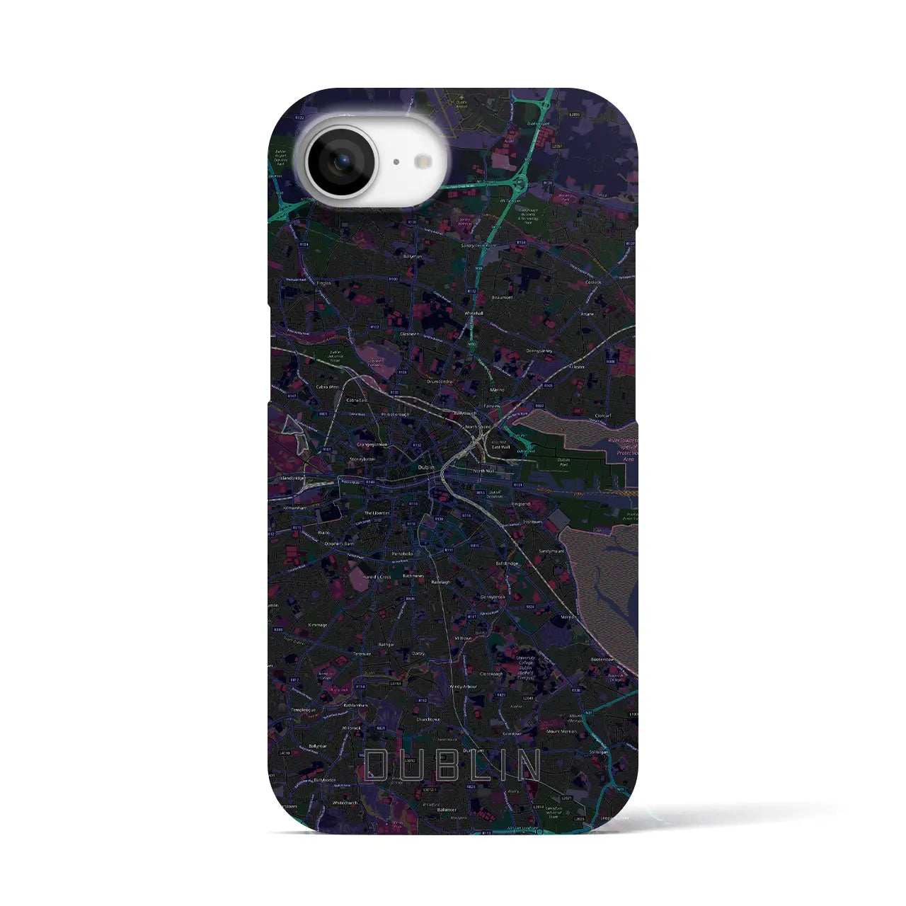 【ダブリン(アイルランド)】地図柄iPhoneケース(バックカバータイプ)