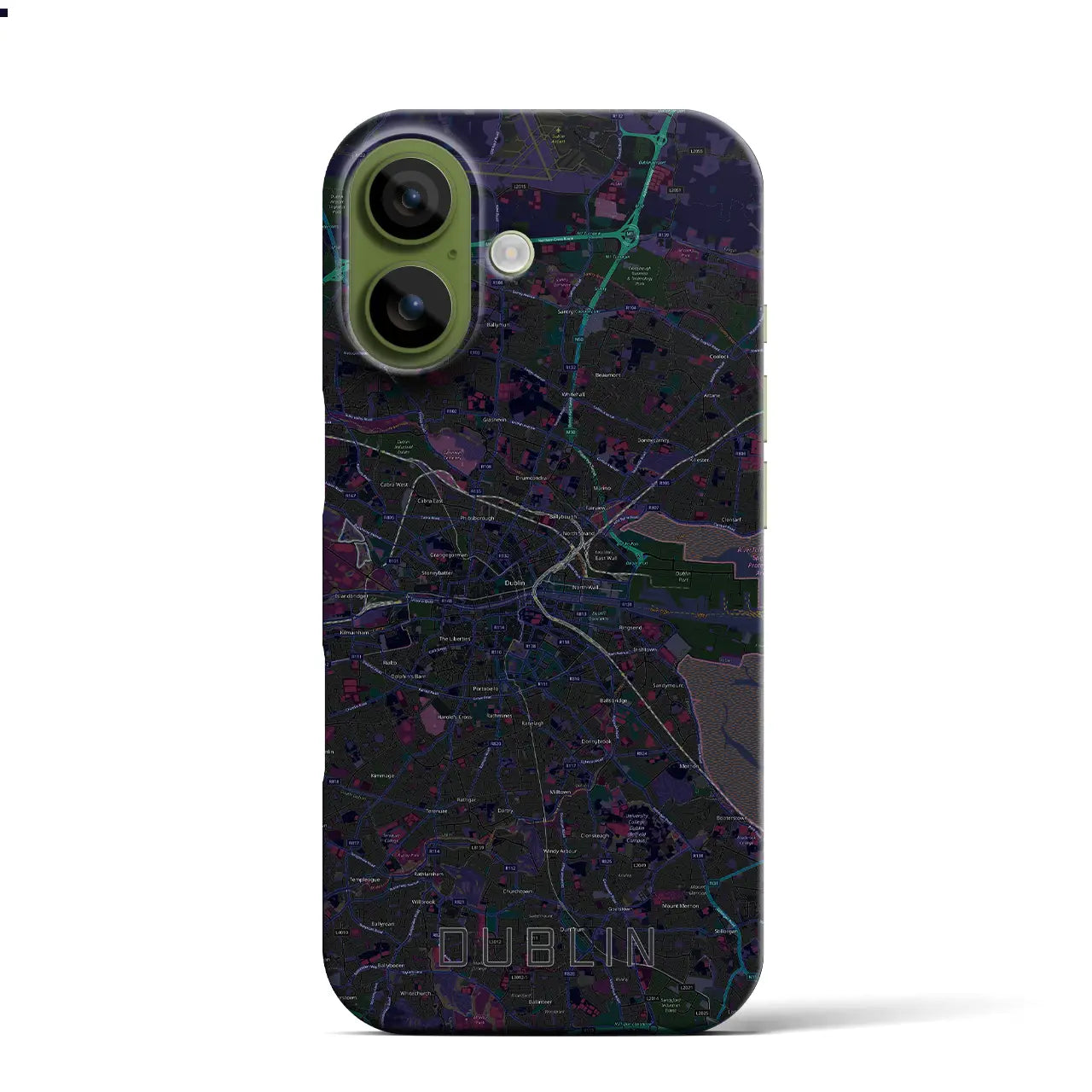 【ダブリン(アイルランド)】地図柄iPhoneケース(バックカバータイプ)