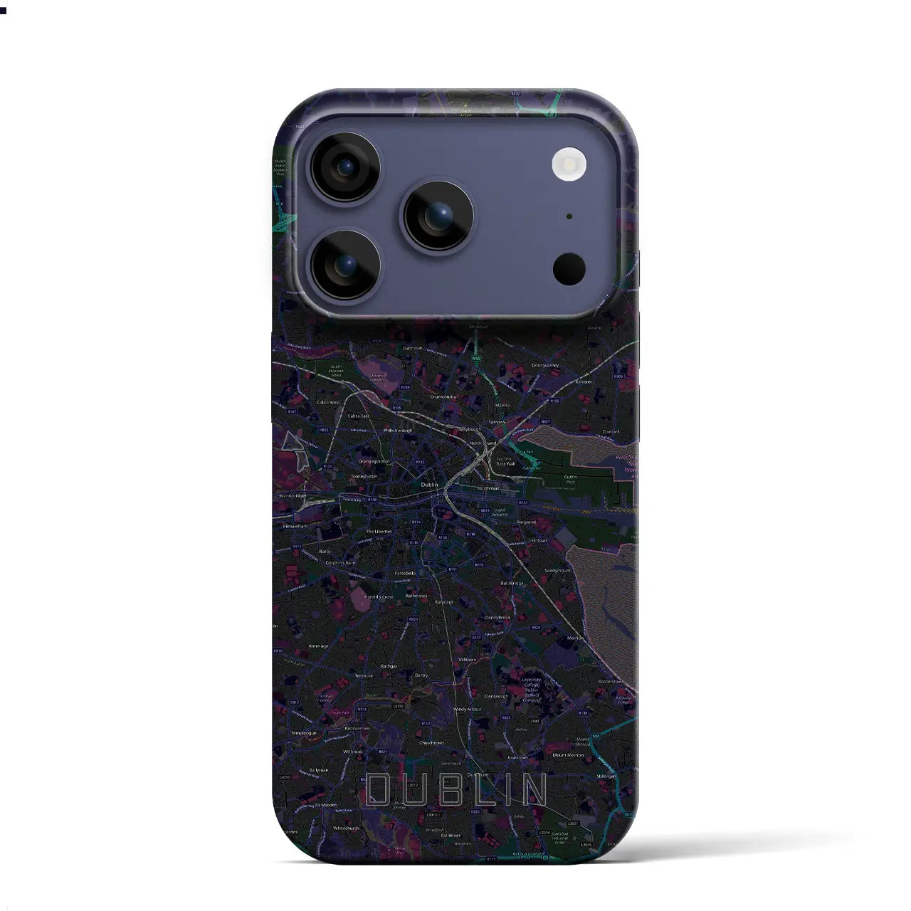 【ダブリン(アイルランド)】地図柄iPhoneケース(バックカバータイプ)