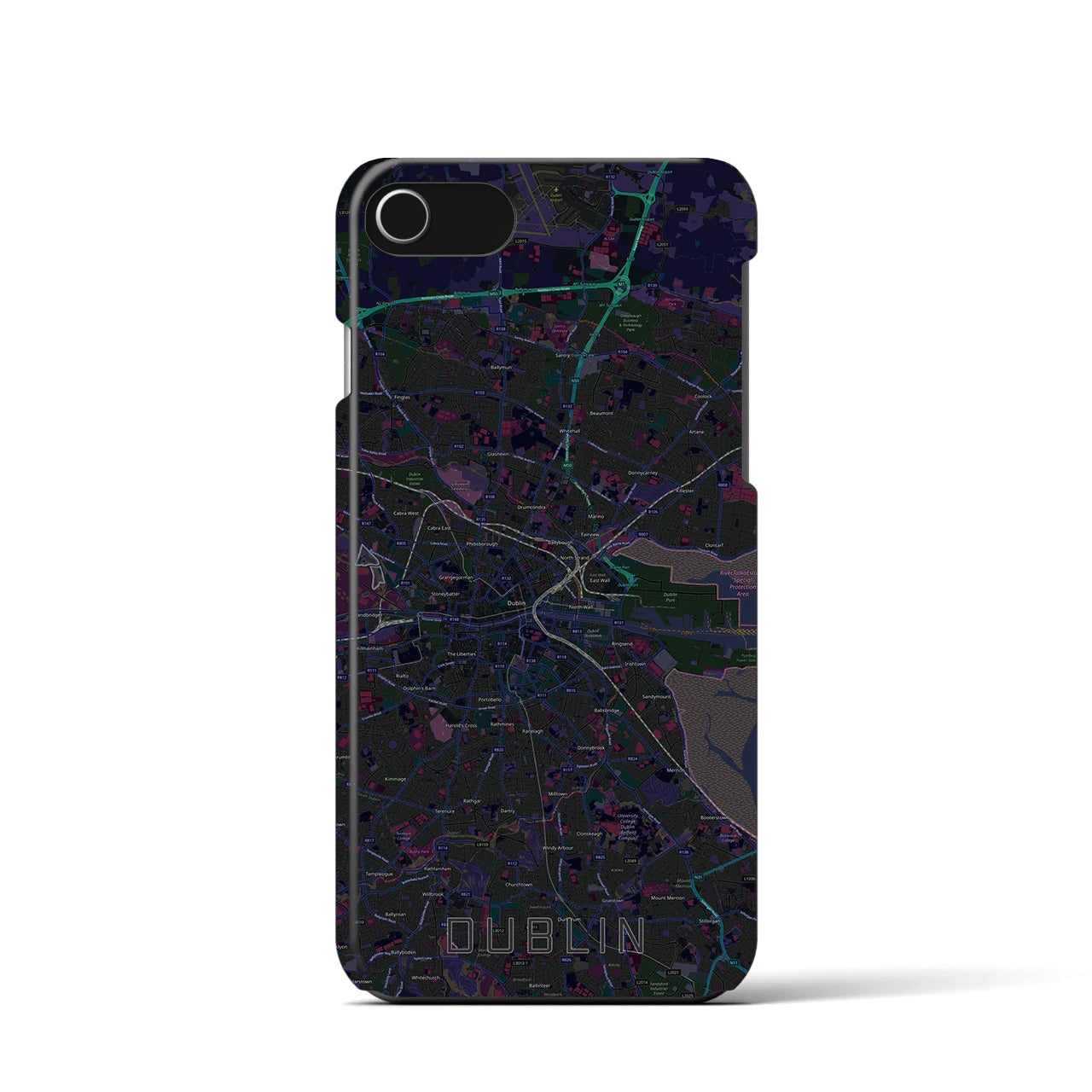 【ダブリン(アイルランド)】地図柄iPhoneケース(バックカバータイプ)
