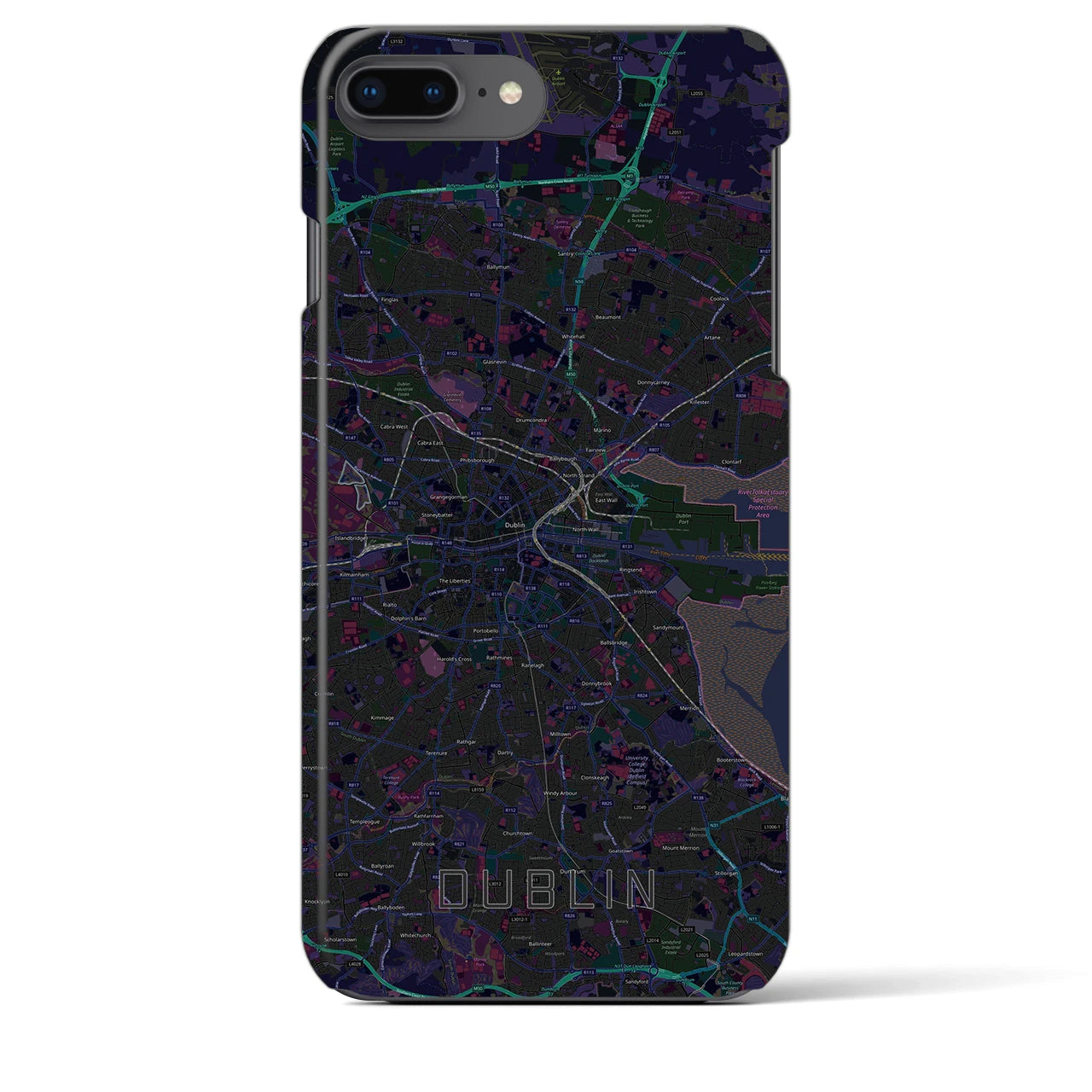 【ダブリン(アイルランド)】地図柄iPhoneケース(バックカバータイプ)