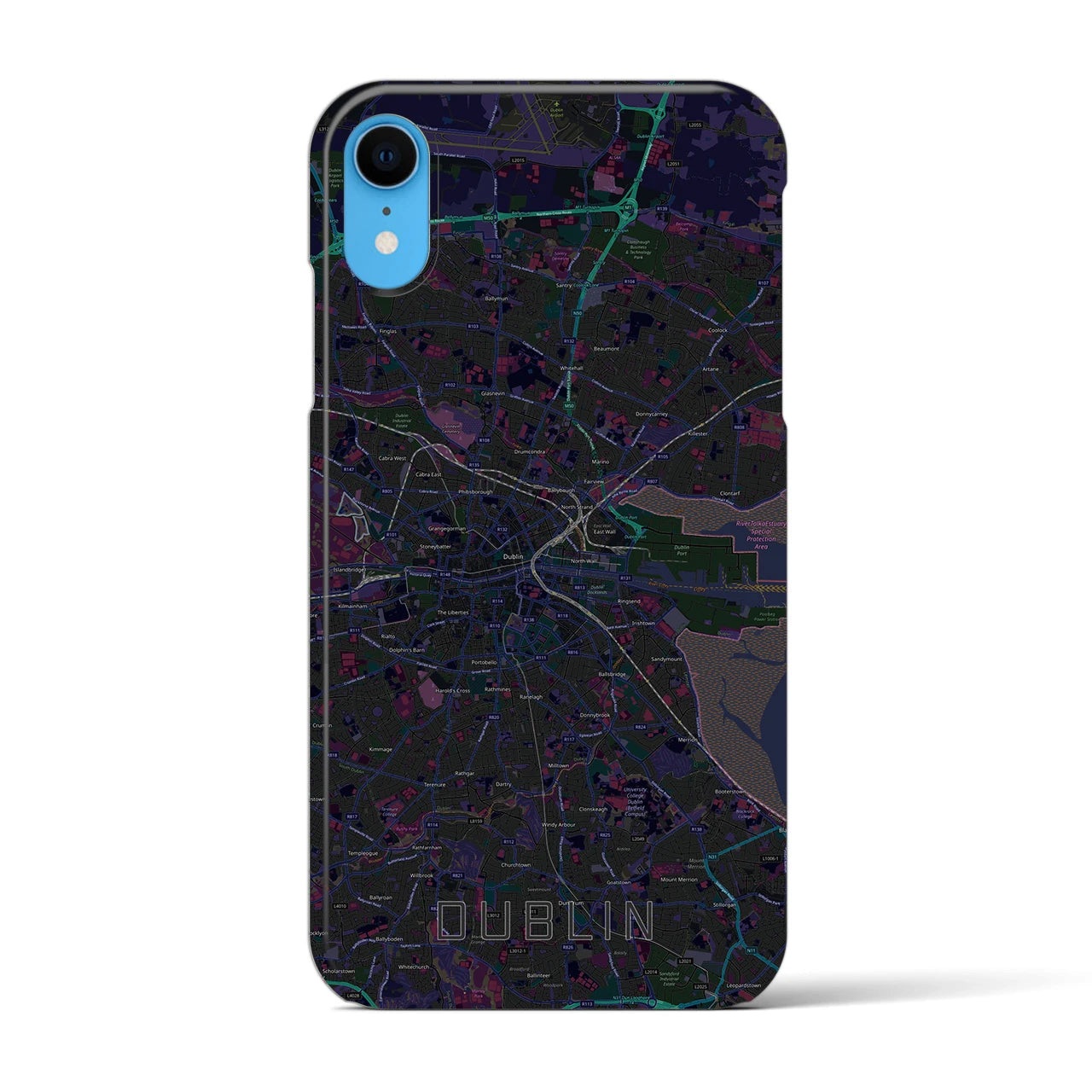 【ダブリン(アイルランド)】地図柄iPhoneケース(バックカバータイプ)