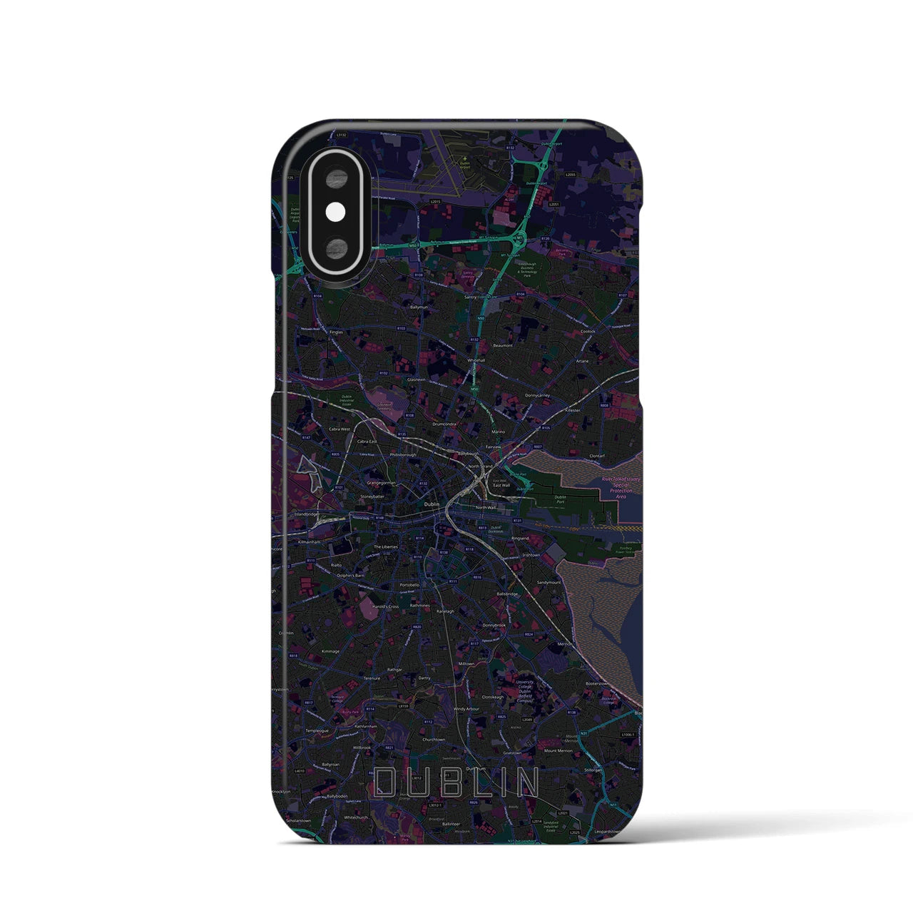 【ダブリン(アイルランド)】地図柄iPhoneケース(バックカバータイプ)