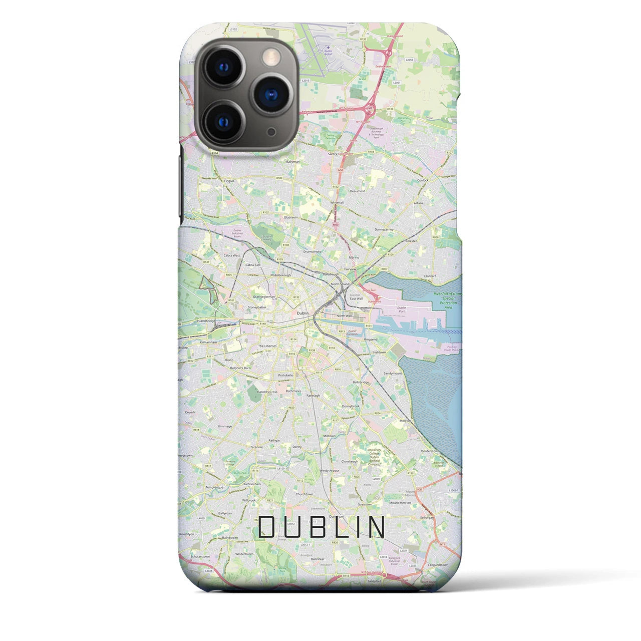 【ダブリン(アイルランド)】地図柄iPhoneケース(バックカバータイプ)