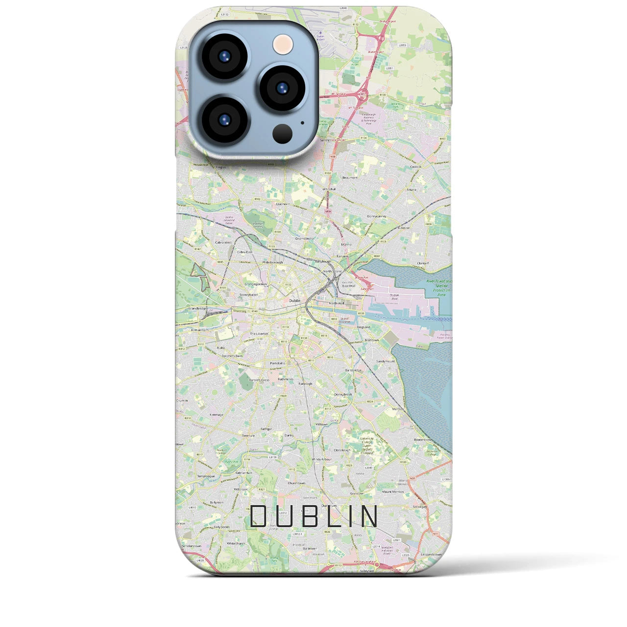 【ダブリン(アイルランド)】地図柄iPhoneケース(バックカバータイプ)