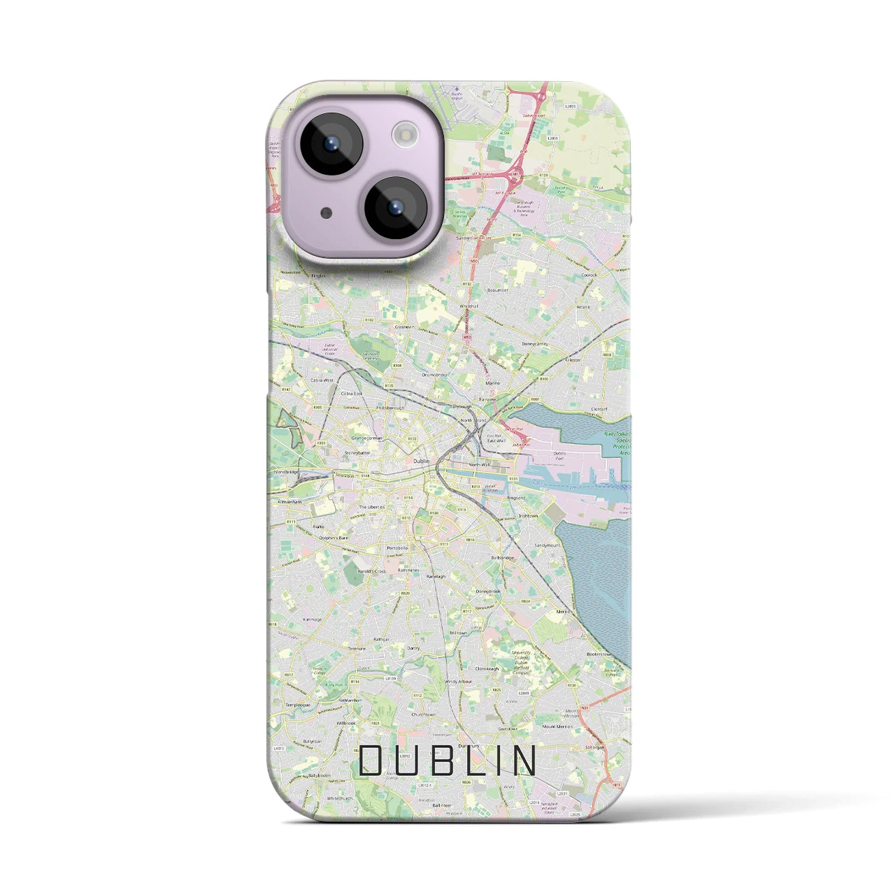 【ダブリン(アイルランド)】地図柄iPhoneケース(バックカバータイプ)