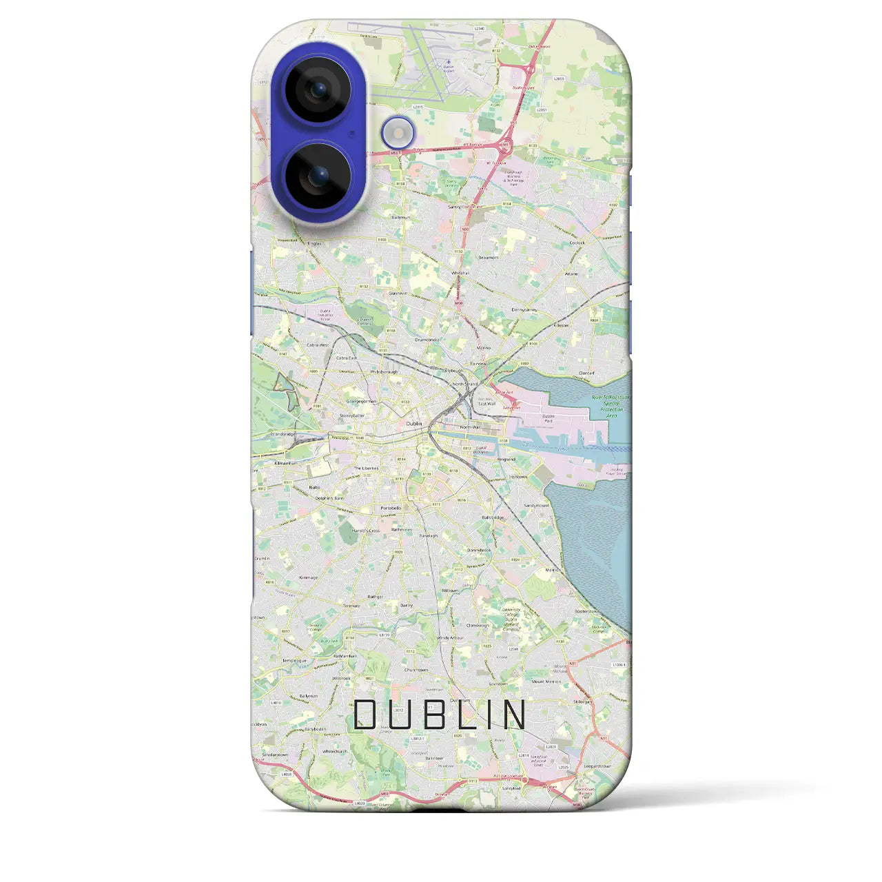 【ダブリン(アイルランド)】地図柄iPhoneケース(バックカバータイプ)ナチュラル・iPhone 16 Pro Max 用