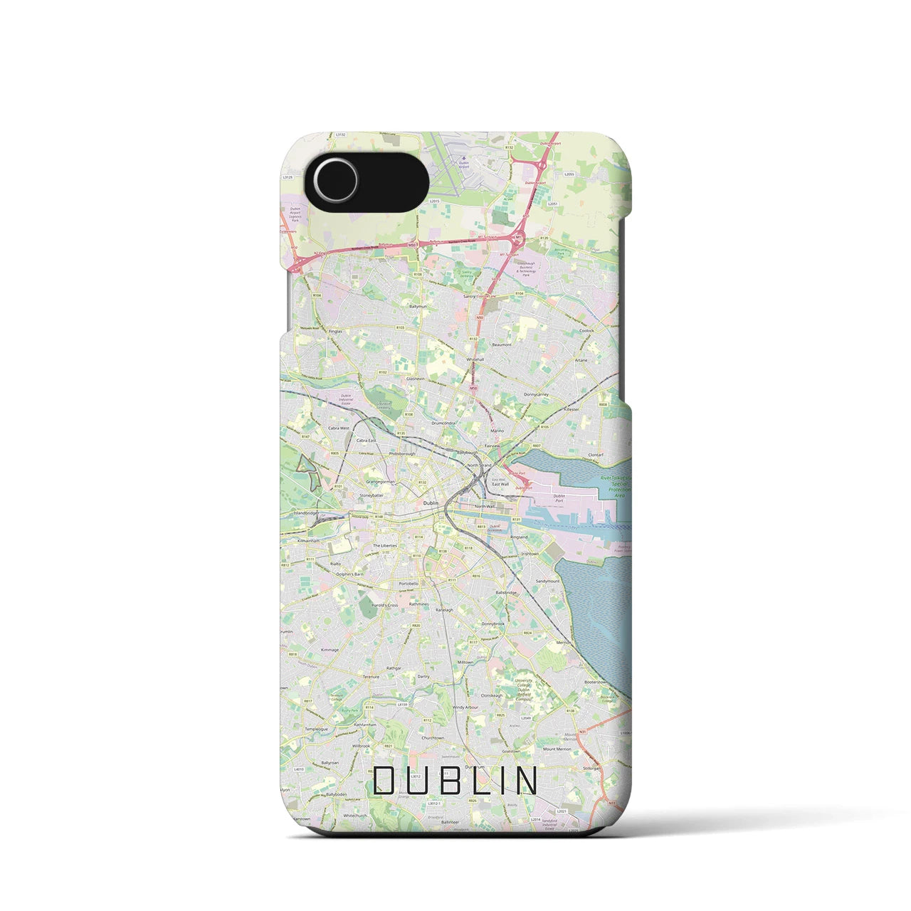 【ダブリン(アイルランド)】地図柄iPhoneケース(バックカバータイプ)