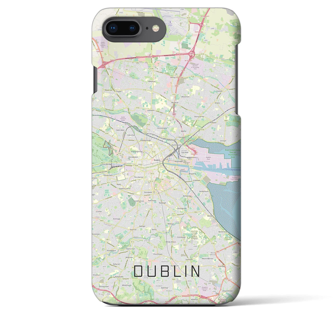 【ダブリン(アイルランド)】地図柄iPhoneケース(バックカバータイプ)