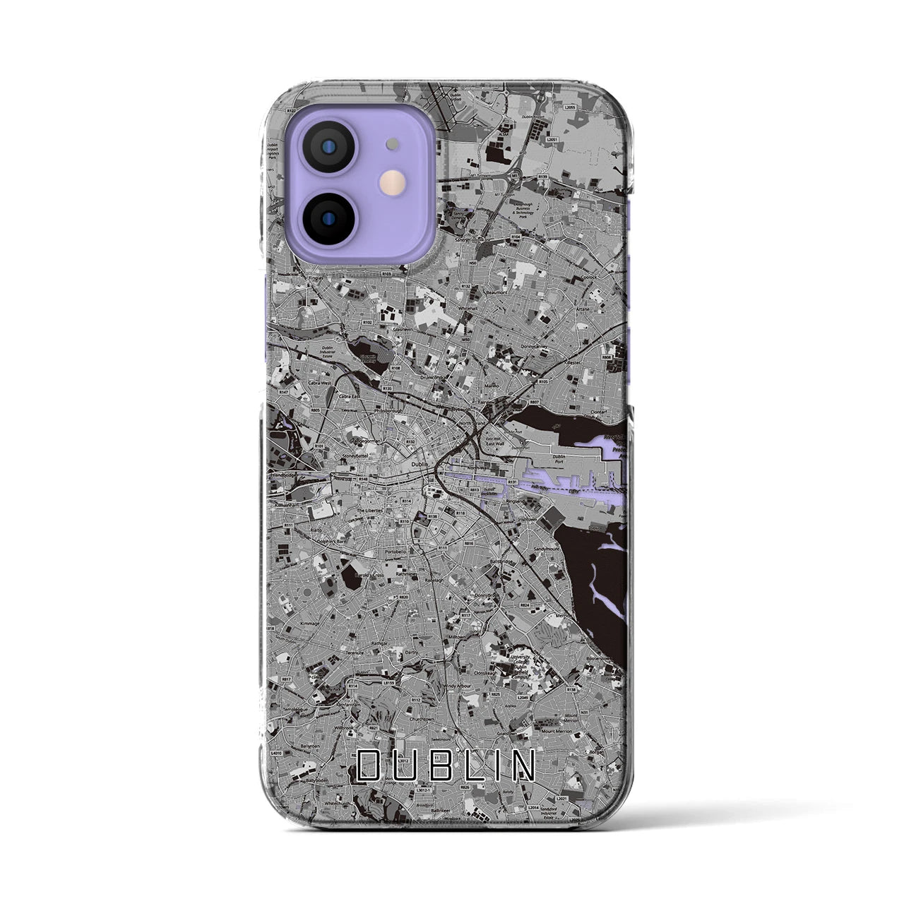 【ダブリン(アイルランド)】地図柄iPhoneケース(クリアタイプ)