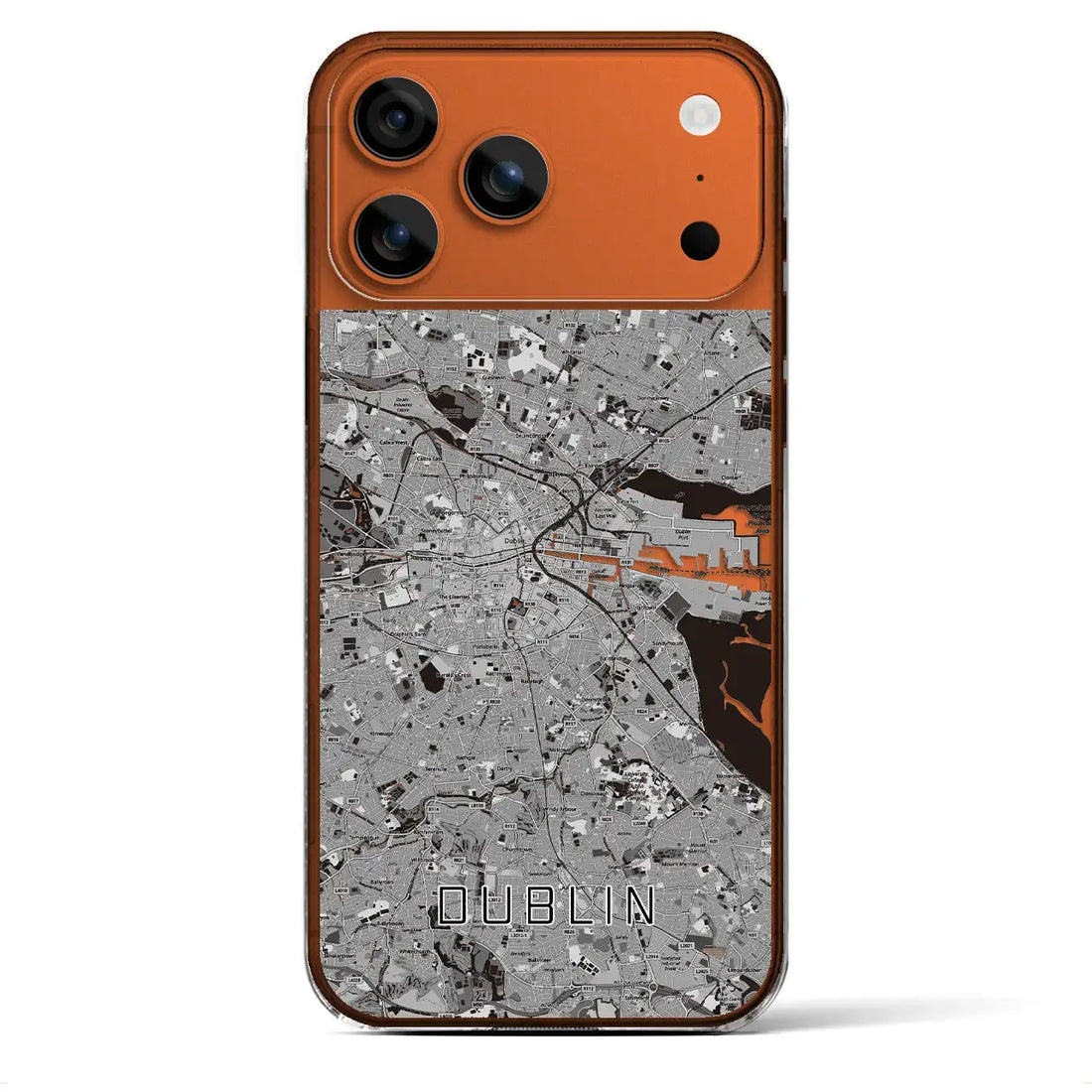 【ダブリン(アイルランド)】地図柄iPhoneケース(クリアタイプ)